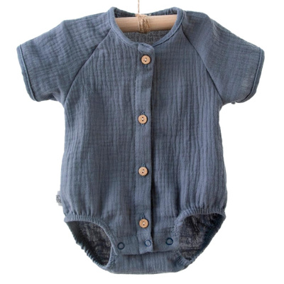 Боди с коротким рукавом Муслин KiDi 342(Мс)-55.1 деним 1